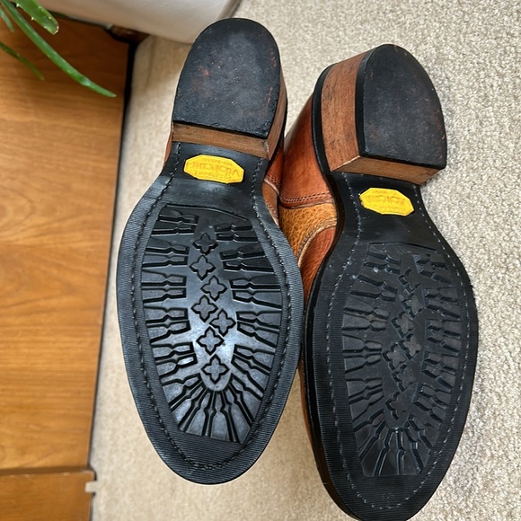 RARE Vintage Handcrafted J Chisholm two tone logger packer boot - Picture 6 of 16